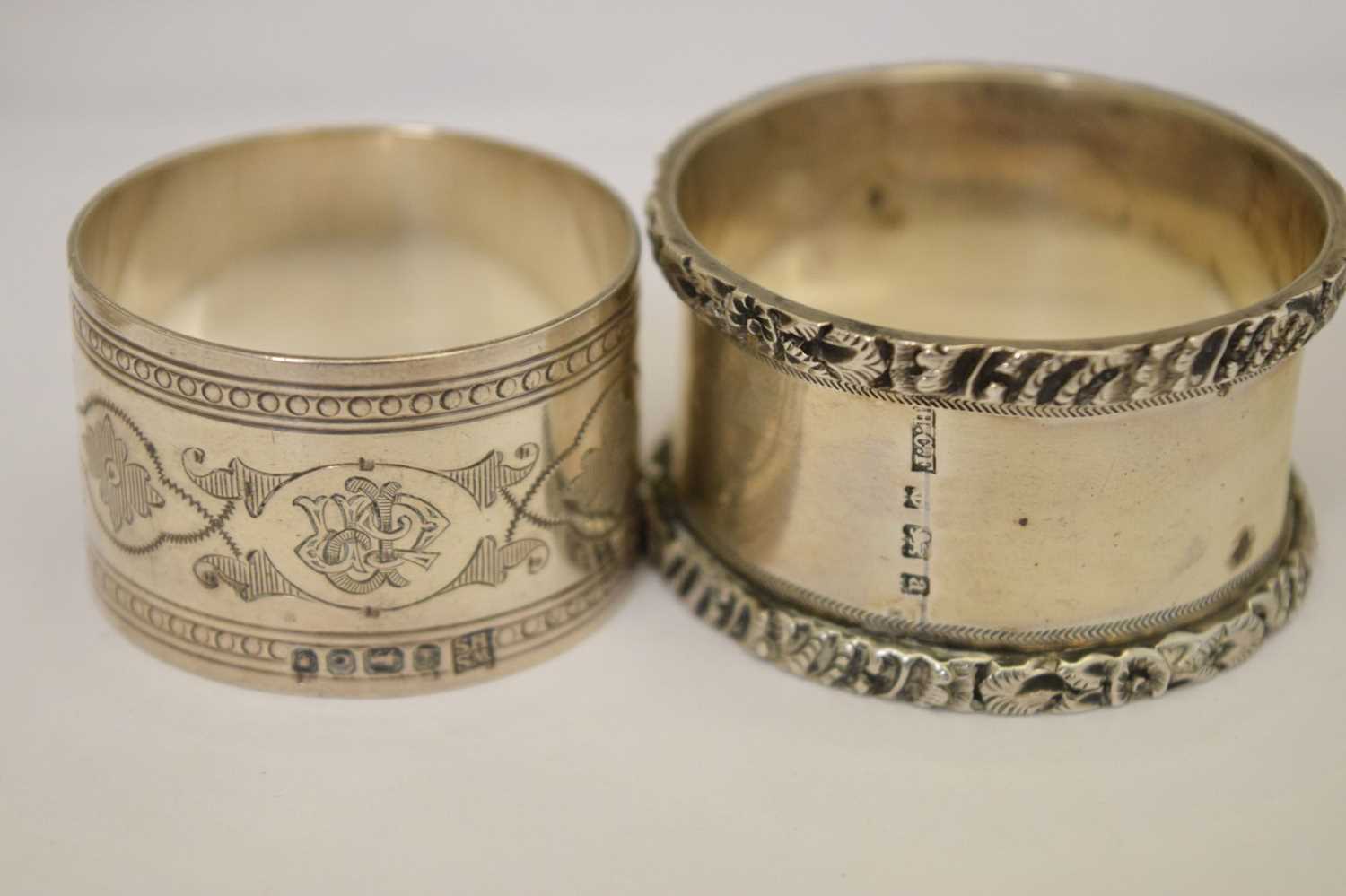 Collection of ten silver napkin rings - Image 5 of 6