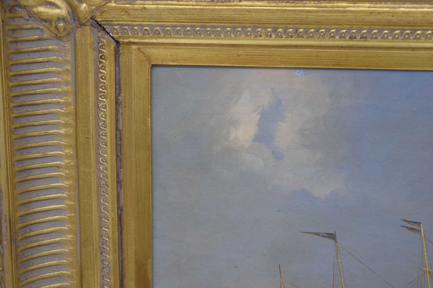 20th century Continental School - Oil on panel - Pair of maritime studies - Image 4 of 15