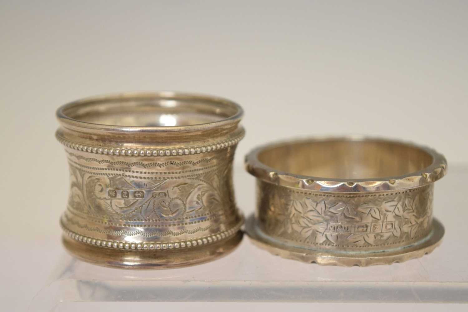 Collection of ten silver napkin rings - Image 2 of 6