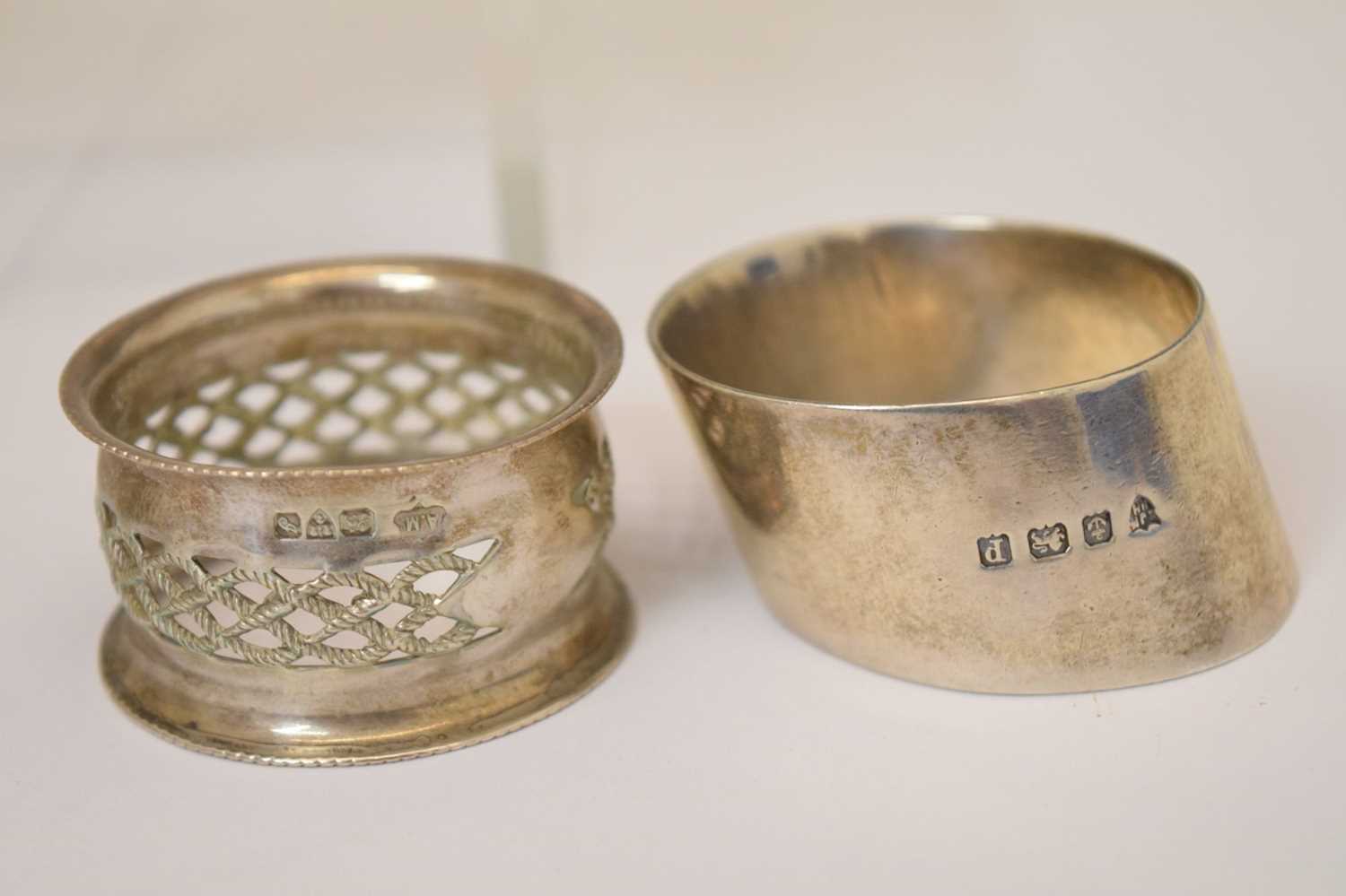 Collection of ten silver napkin rings - Image 6 of 6