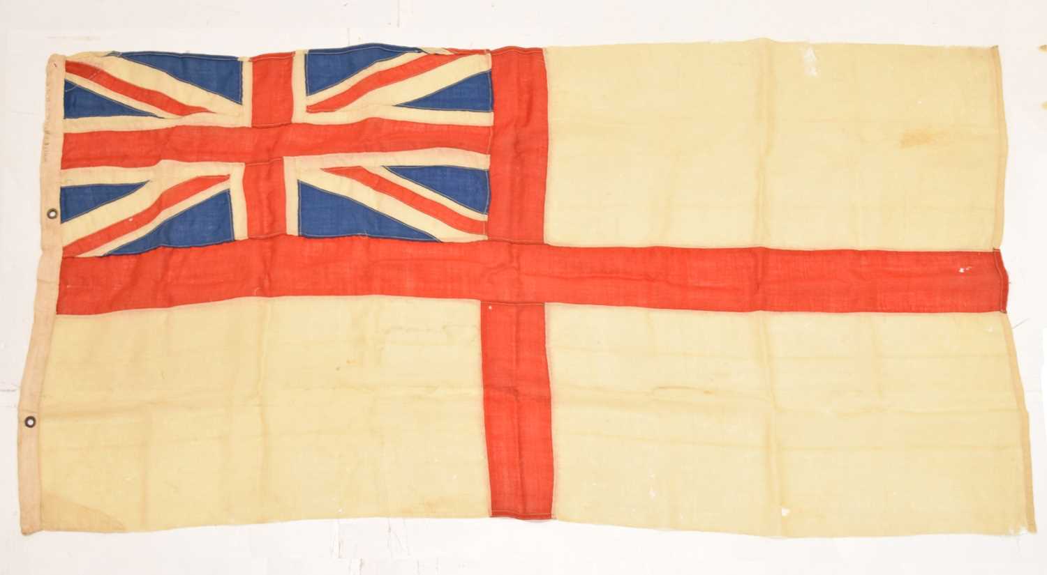 Second World War era cotton white Naval ensign