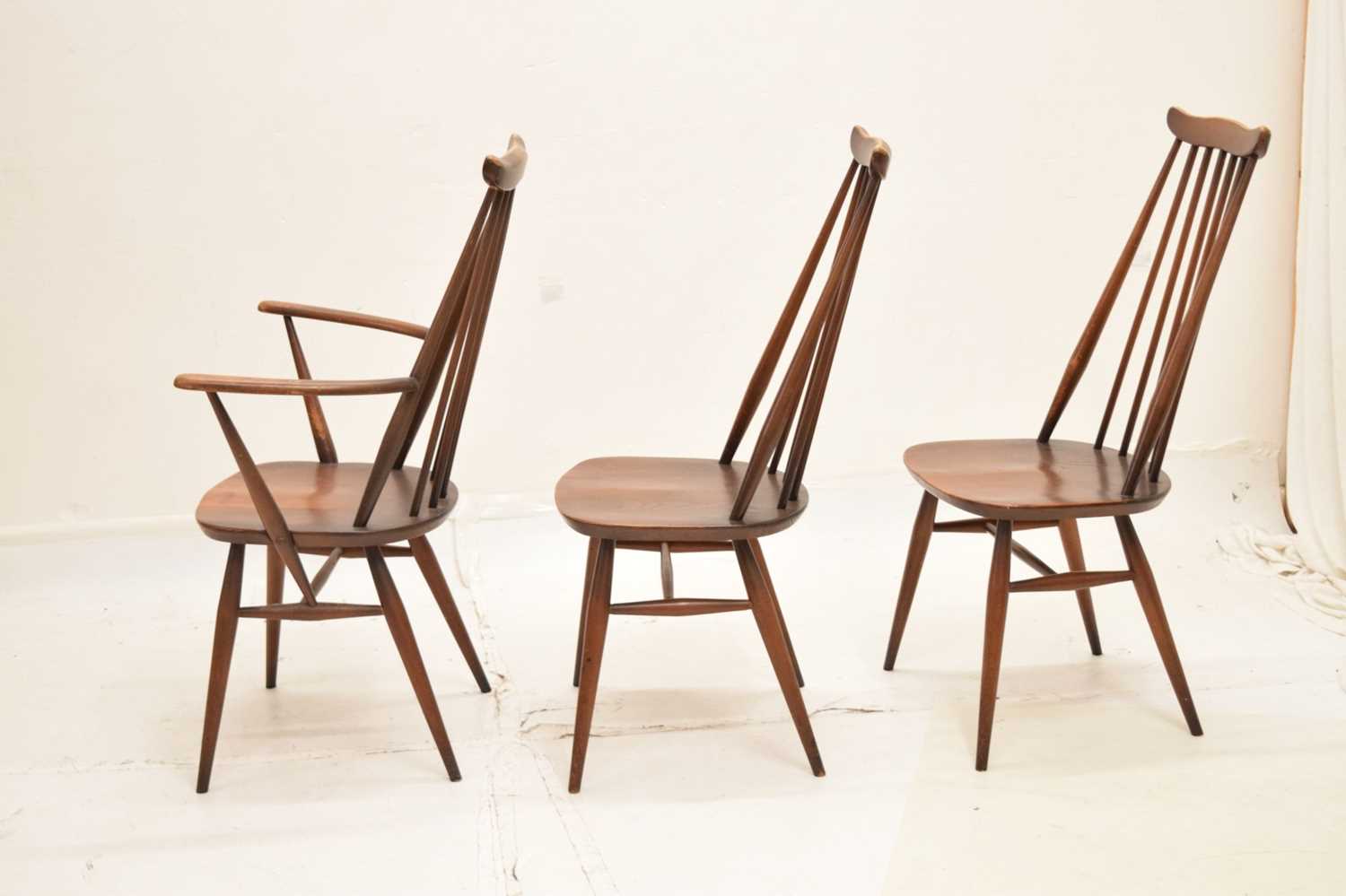 Ercol - set of six Goldsmith Windsor stick back dining chairs - Image 18 of 20