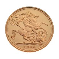 Royal Mint - Elizabeth II proof gold half sovereign, 1994