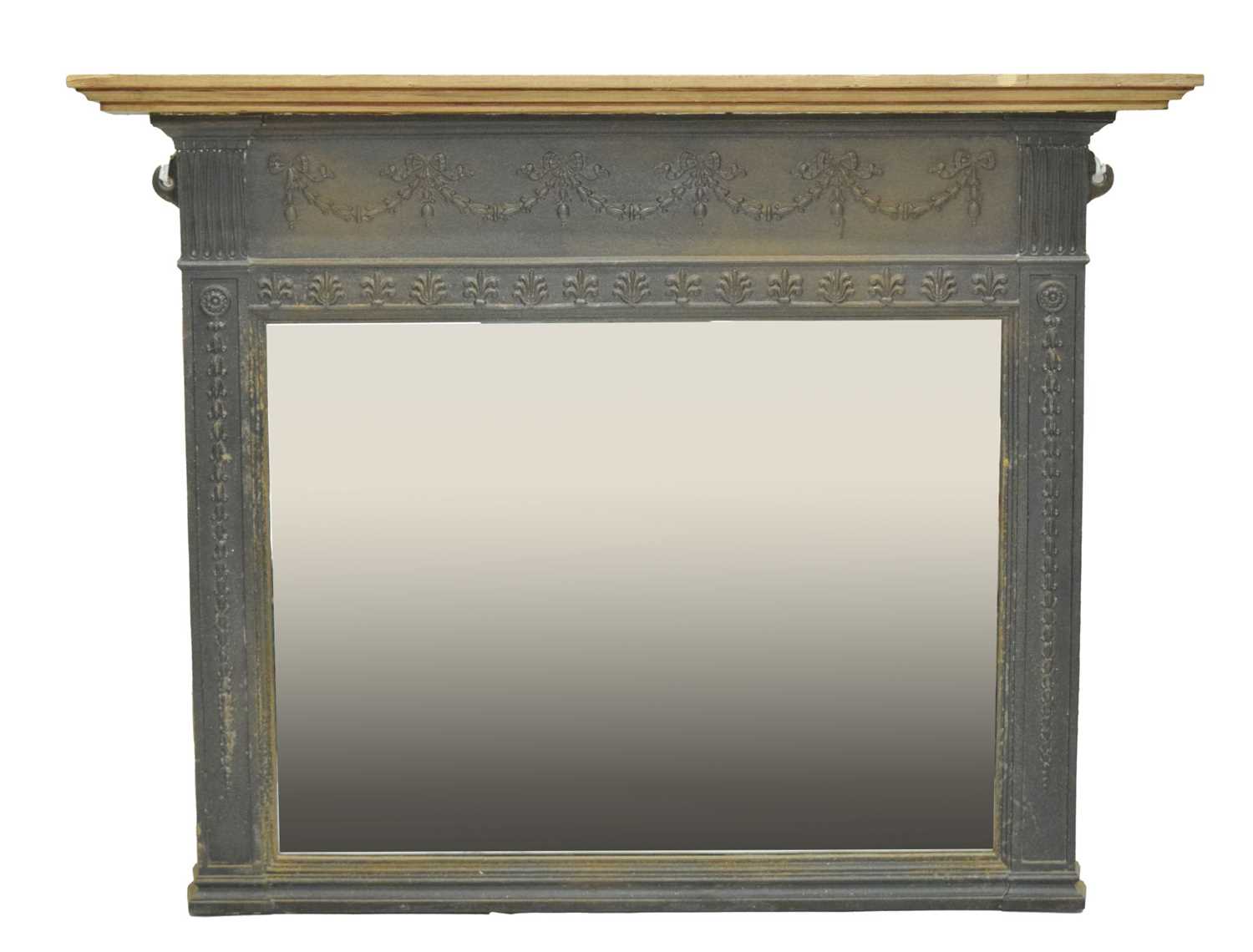 Edwardian cast iron framed mirror