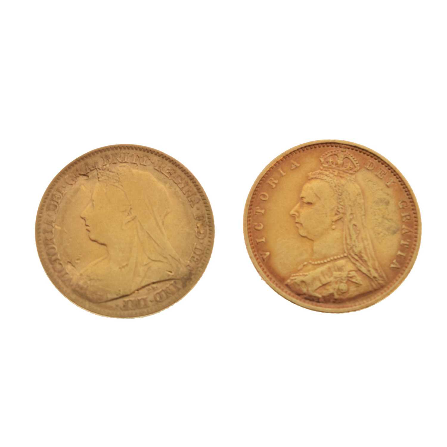 Two Queen Victoria gold half sovereigns, 1892 and 1898 - Image 2 of 5