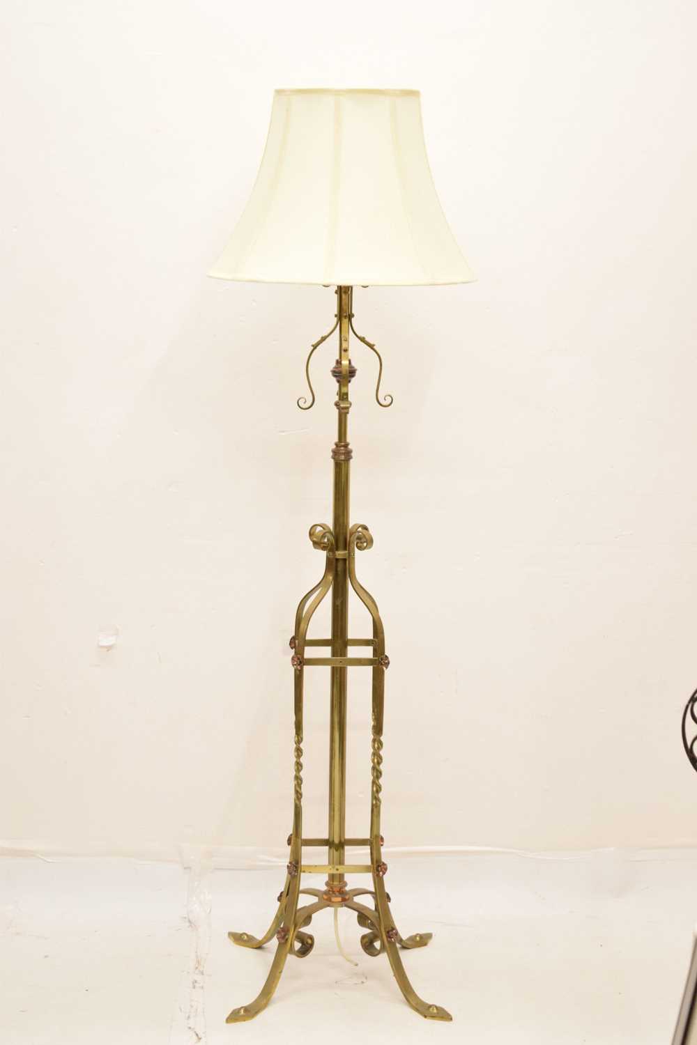 Early 20th century brass standard lamp - Image 2 of 7