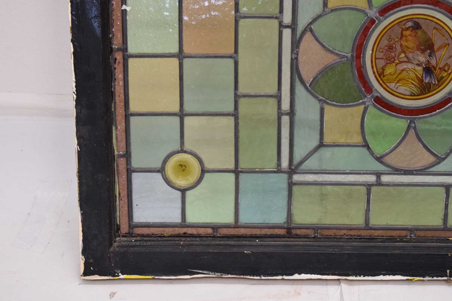 Late Victorian stained and painted glass window - Image 4 of 10