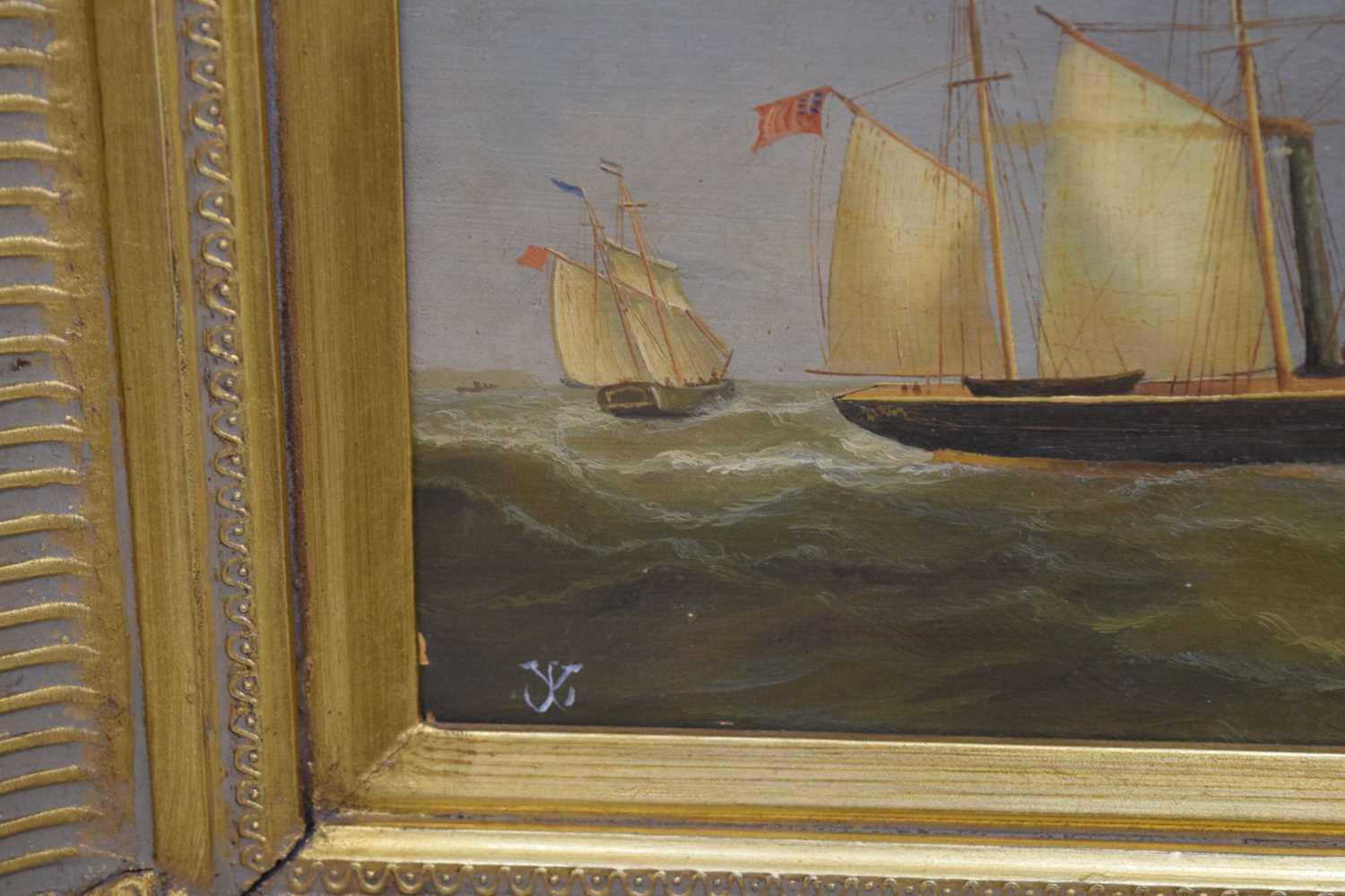 20th century Continental School - Oil on panel - Pair of maritime studies - Image 3 of 15