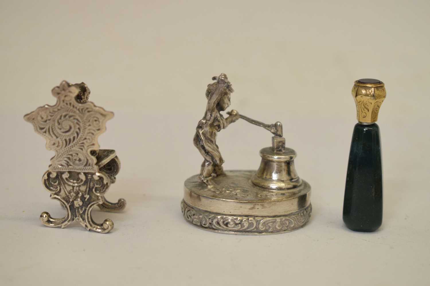 Collection of silver to include an Edward VII silver miniature three-piece tea set and tray, etc - Image 5 of 17