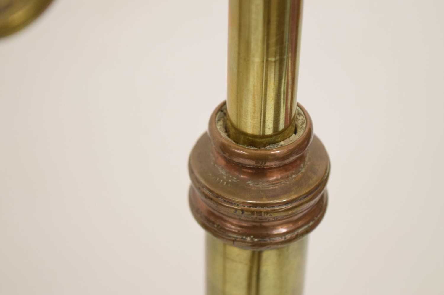 Early 20th century brass standard lamp - Image 6 of 7