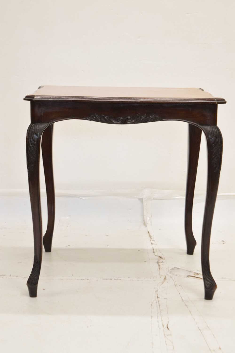 Edwardian carved walnut serpentine centre table - Image 5 of 6