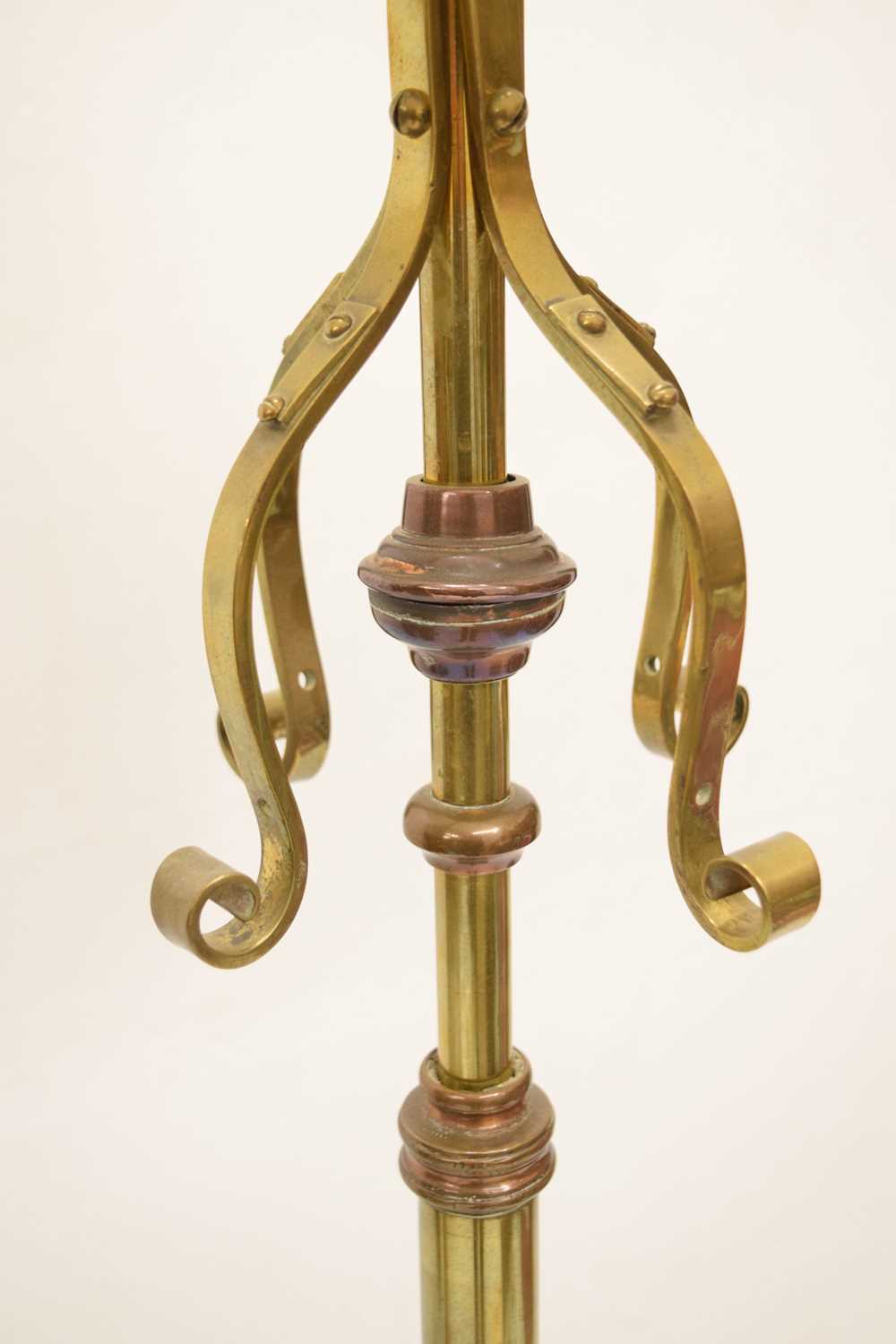 Early 20th century brass standard lamp - Image 5 of 7