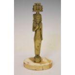 Cast brass figure of the Egyptian god Harpocrates / Horus