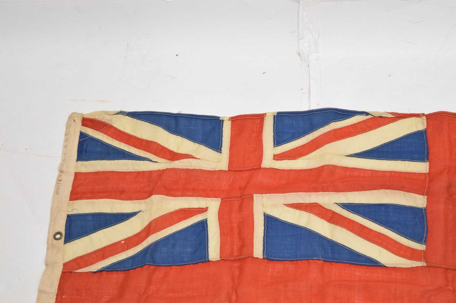 Second World War era cotton white Naval ensign - Image 2 of 10