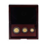 Royal Mint Elizabeth II Britannia three-coin gold proof set, 2021