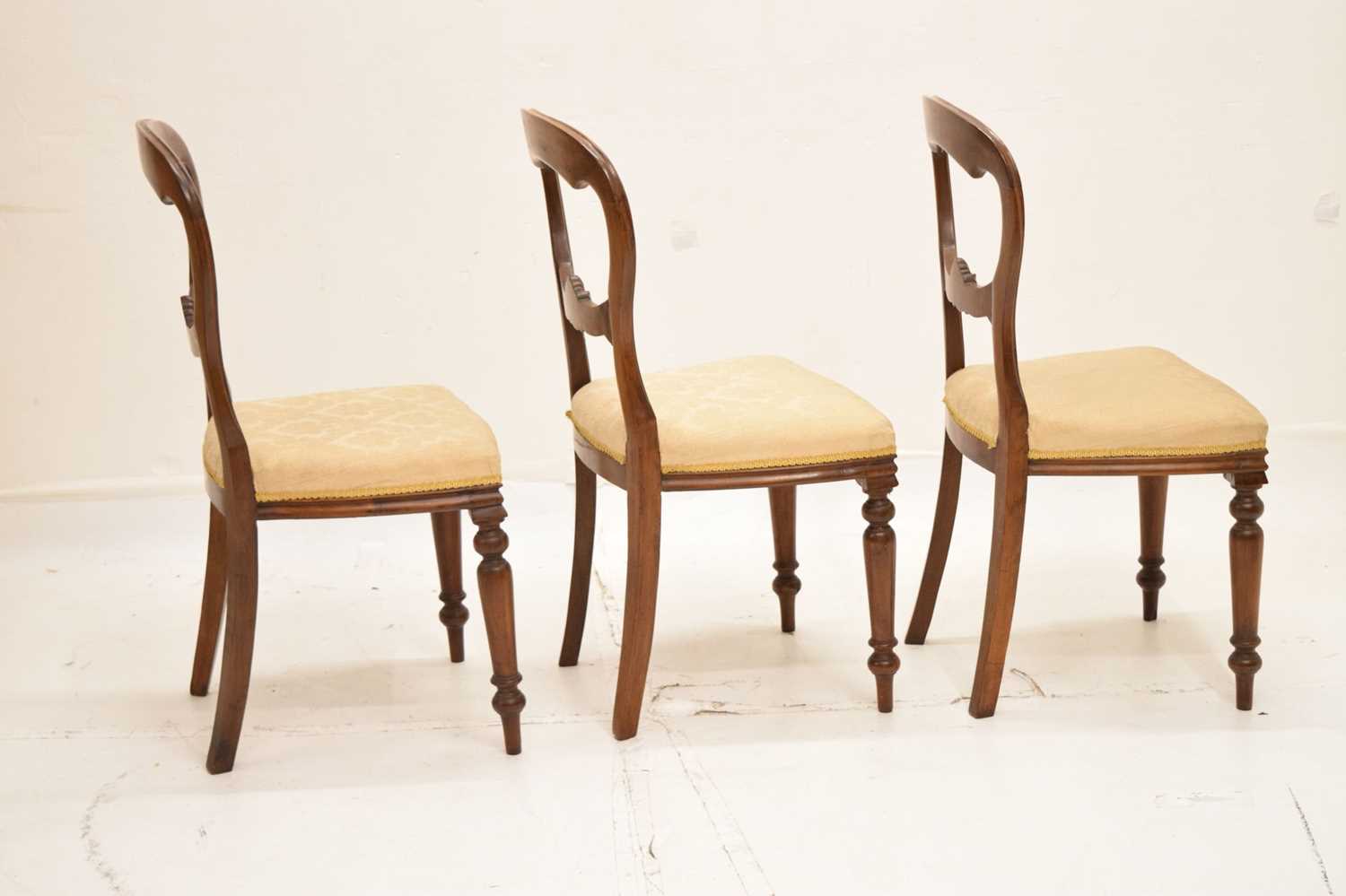 Six Victorian balloon back dining chairs - Image 13 of 14