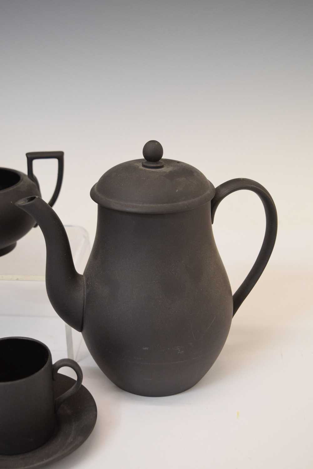 Wedgwood - Black basalt coffee set for five persons - Image 6 of 8