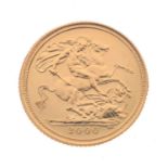 Royal Mint - Elizabeth II proof gold half sovereign, 2000