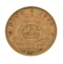 South Africa half pond gold coin, 1896