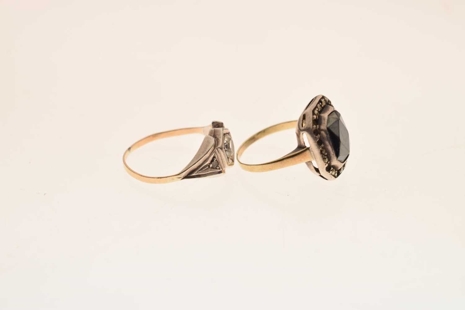 Art Deco-style marcasite and hematite cluster ring - Bild 5 aus 6