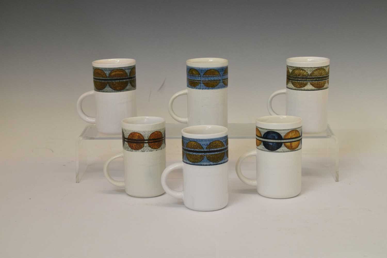Set of six Troika pottery mugs - Image 10 of 10