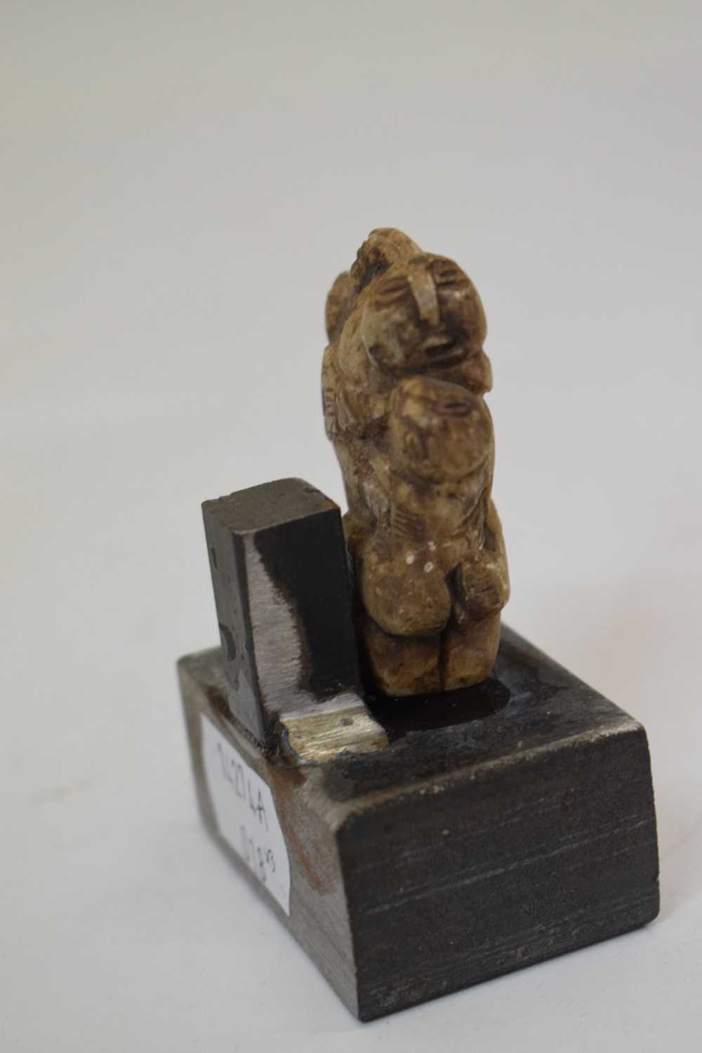 Three carved soapstone figures - Image 10 of 12