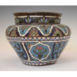 Syrian/Middle Eastern metal and enamelled vase