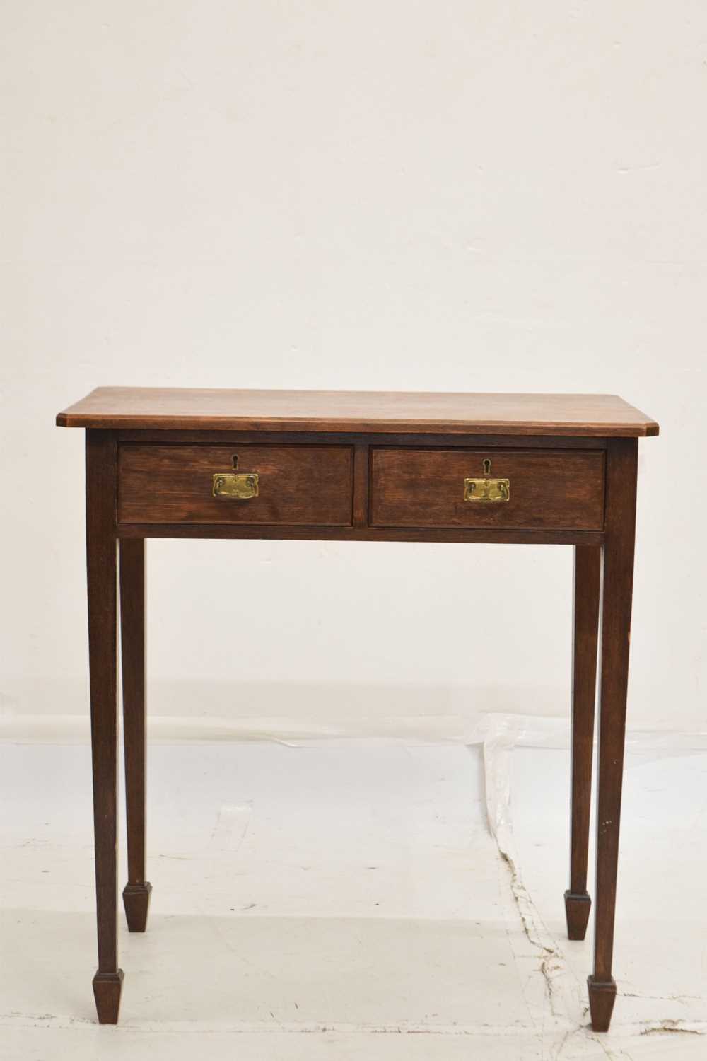 Early 19th century mahogany two-drawer side table - Image 2 of 7