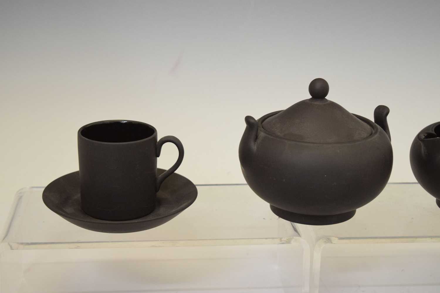 Wedgwood - Black basalt coffee set for five persons - Image 2 of 8