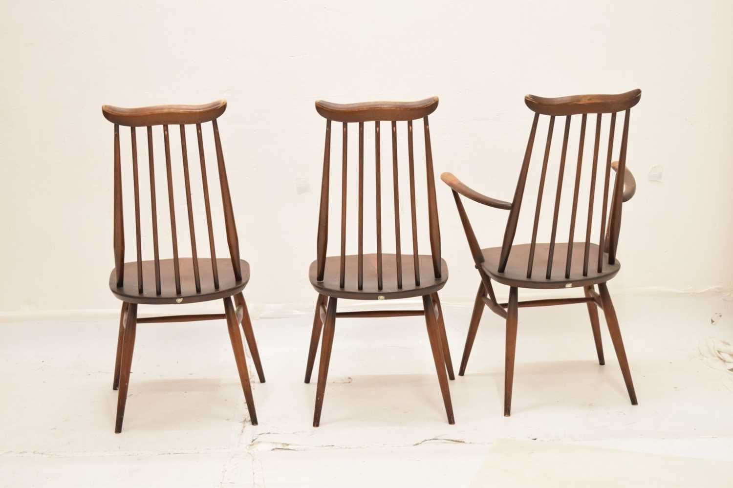 Ercol - set of six Goldsmith Windsor stick back dining chairs - Image 12 of 20