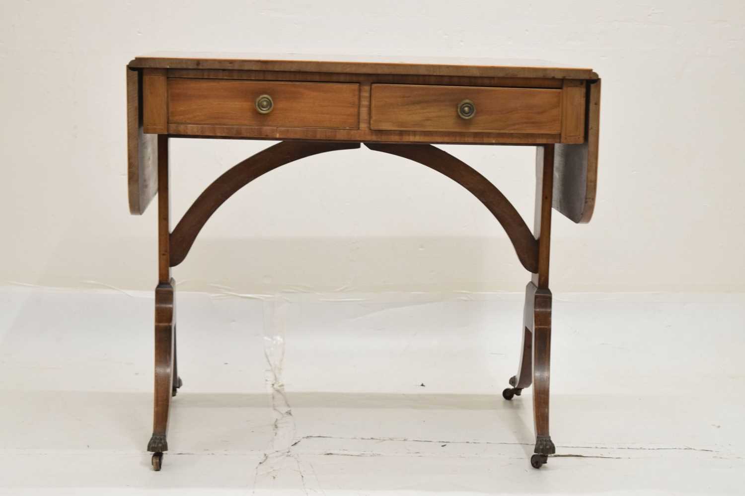 Early 20th mahogany sofa table - Image 2 of 12