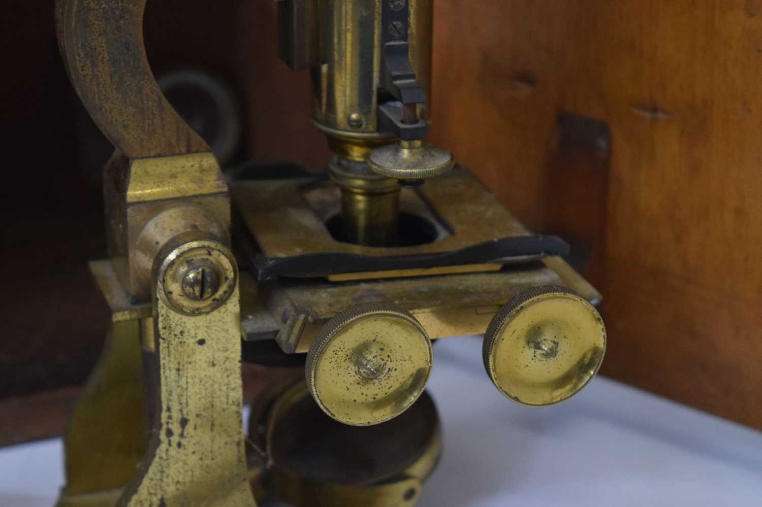 Victorian lacquered brass microscope, Long of London - Image 4 of 14