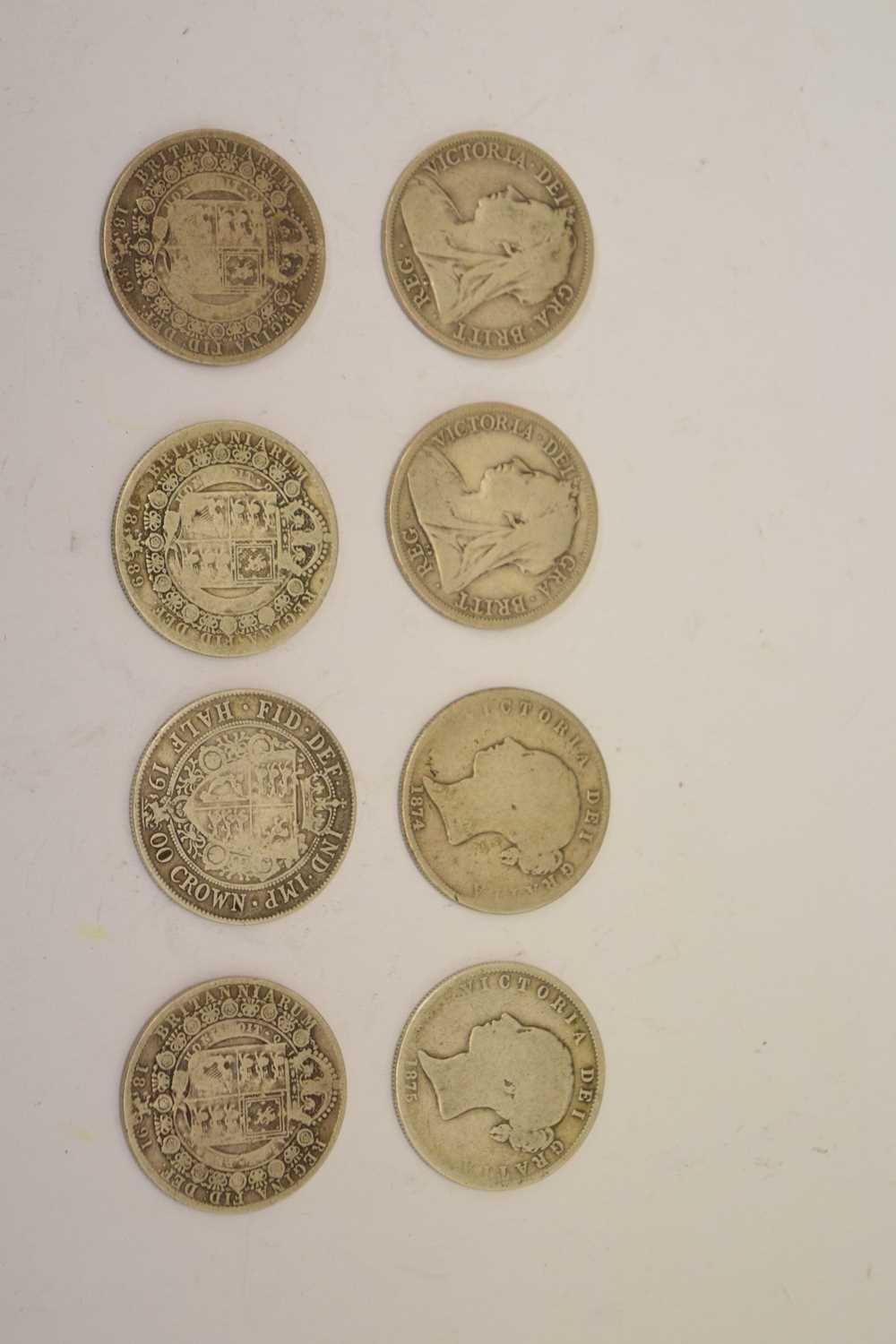 Eight Victorian silver half crowns - Image 2 of 2