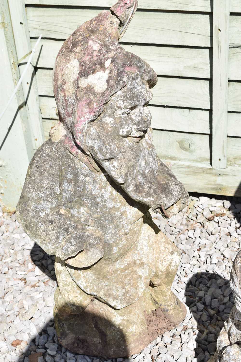 Group of three composition stone garden ornaments of gnomes - Image 5 of 5