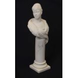 Attributed to Minton - Late 19th century parian bust of Princess Victoria Mary