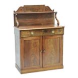 George IV brass-strung mahogany chiffonier