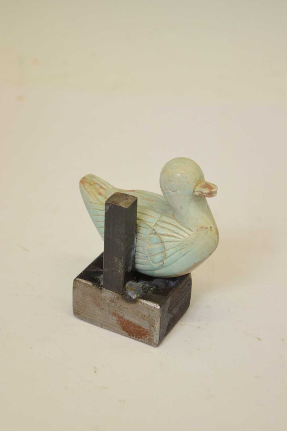 Carved soapstone duck and oxen group (2) - Image 6 of 6