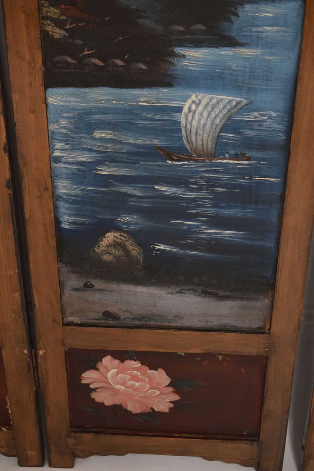 Early 20th century Japanese folding table screen with view of Mount Fuji - Image 33 of 33