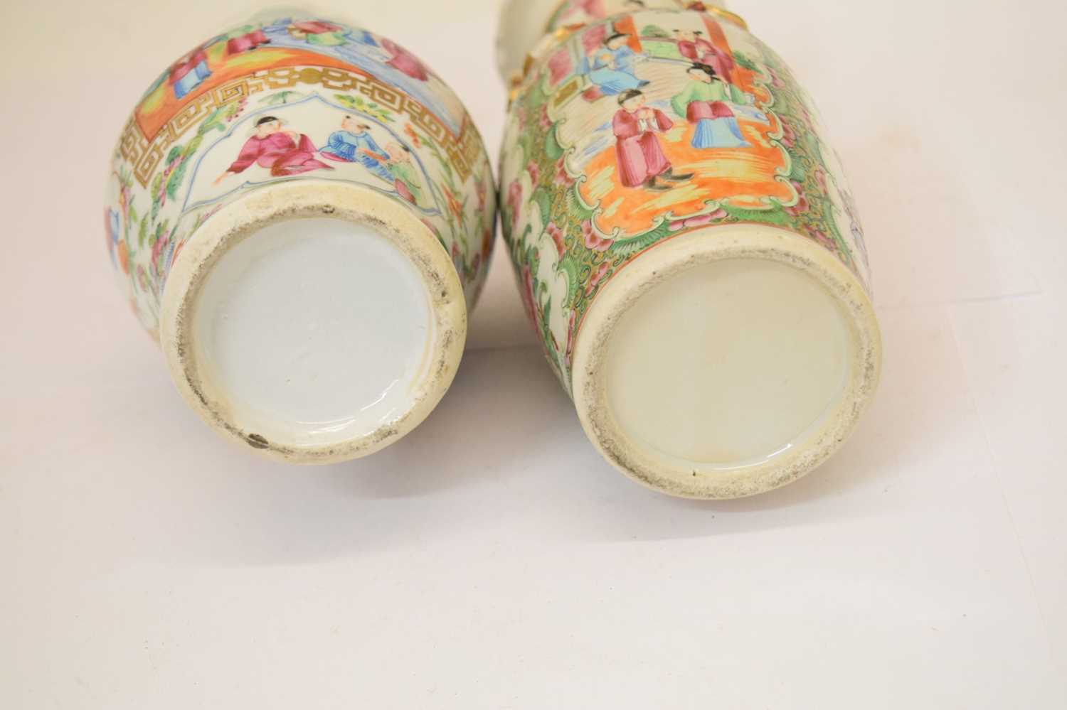 Two Chinese Famille Rose porcelain vases - Image 8 of 11