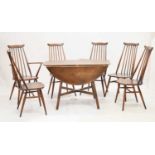 Ercol - set of six Goldsmith Windsor stick back dining chairs