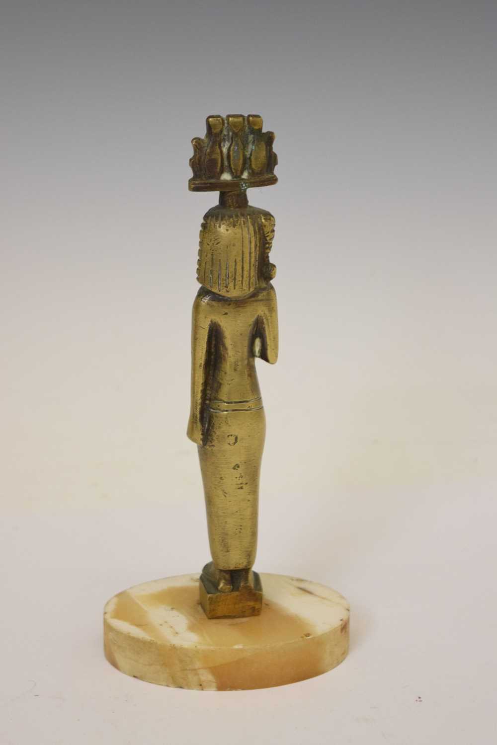 Cast brass figure of the Egyptian god Harpocrates / Horus - Image 4 of 5