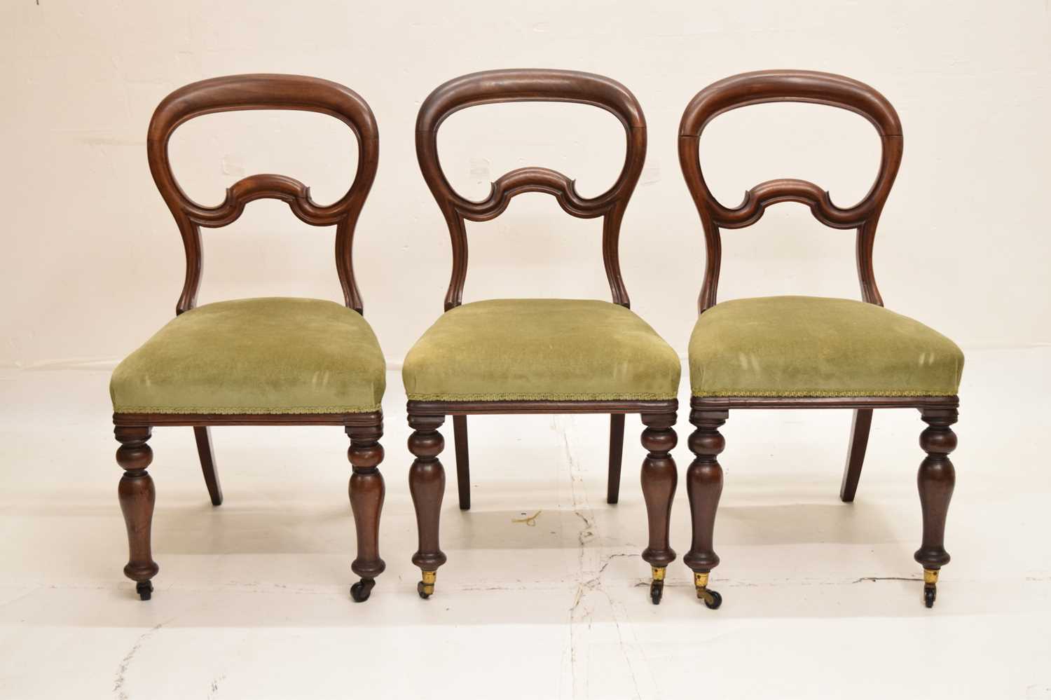 Set of six Victorian mahogany balloon back dining chairs - Image 17 of 17