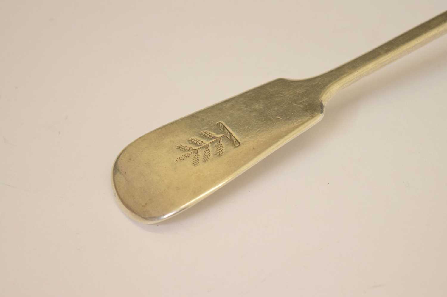 Victorian silver Fiddle pattern ladle - Image 4 of 6