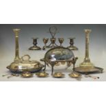 Assorted antique plated wares