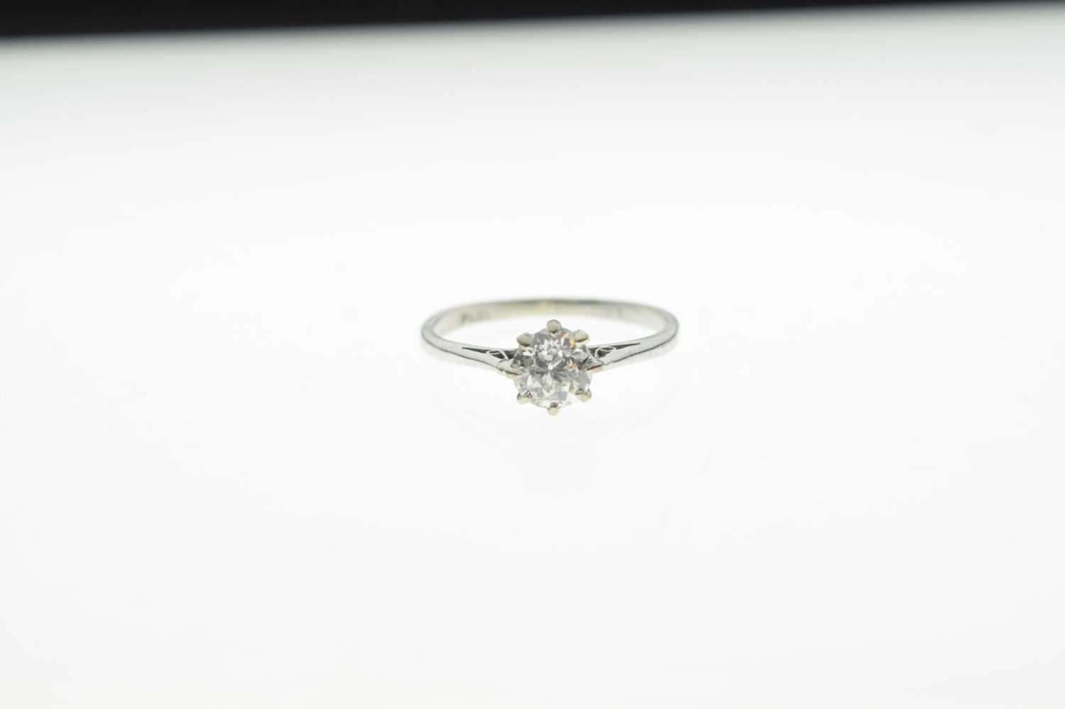 Platinum solitaire diamond ring - Image 2 of 6