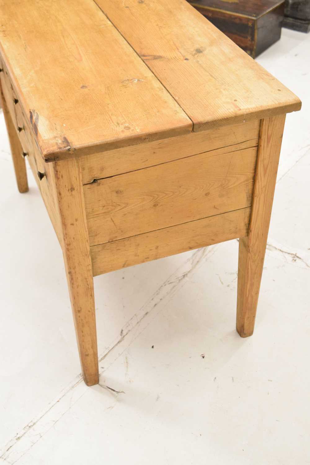 Victorian pine low chiffonier/desk - Image 11 of 11