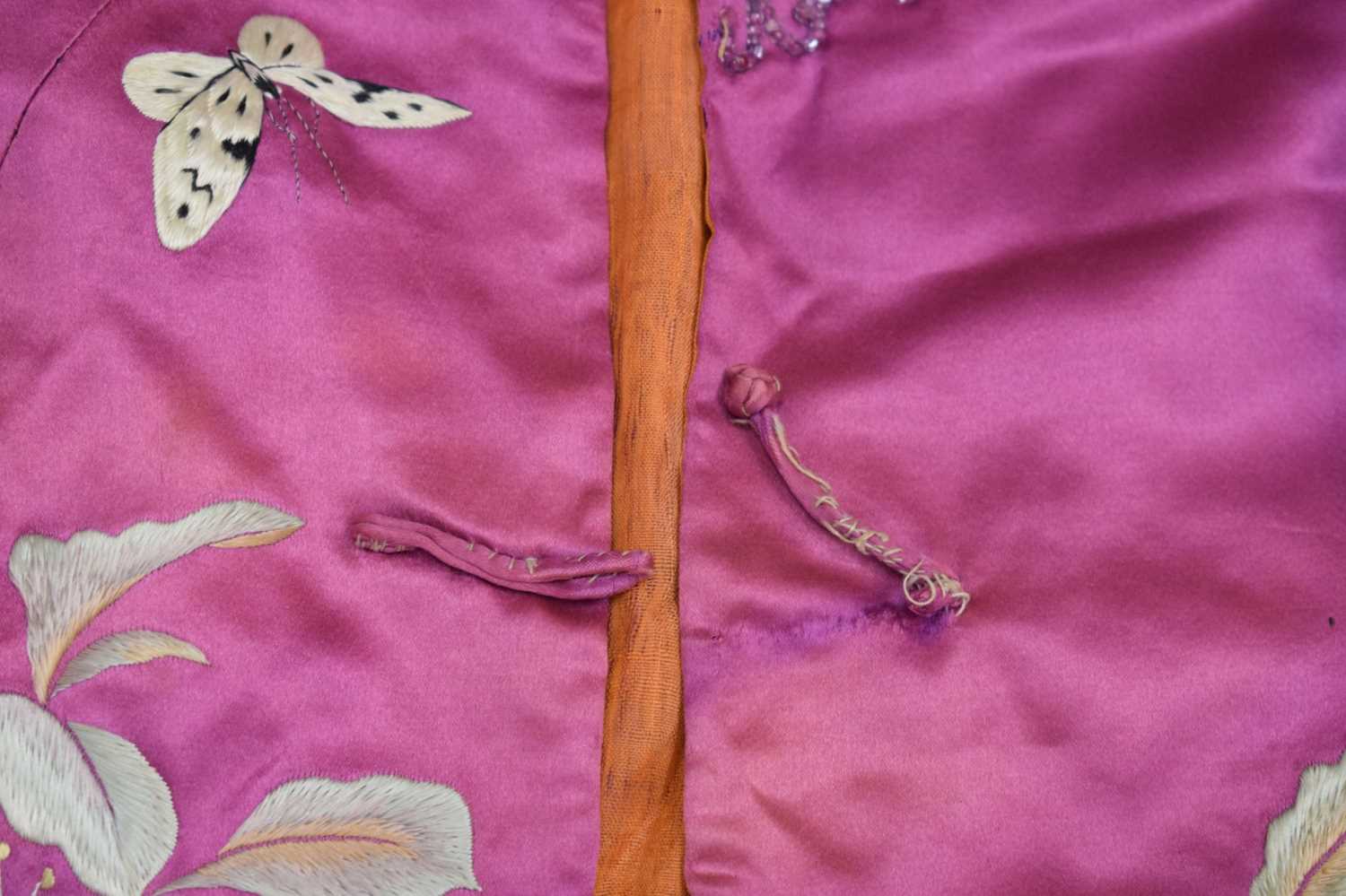 Lady's Chinese embroidered purple silk jacket and trousers, circa 1900 - Image 6 of 18