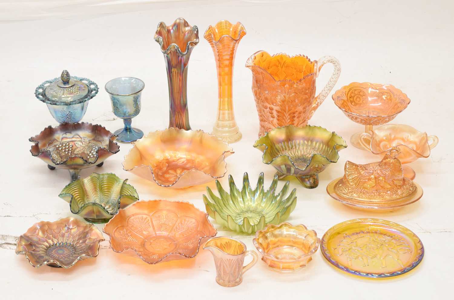 Group of carnival glass