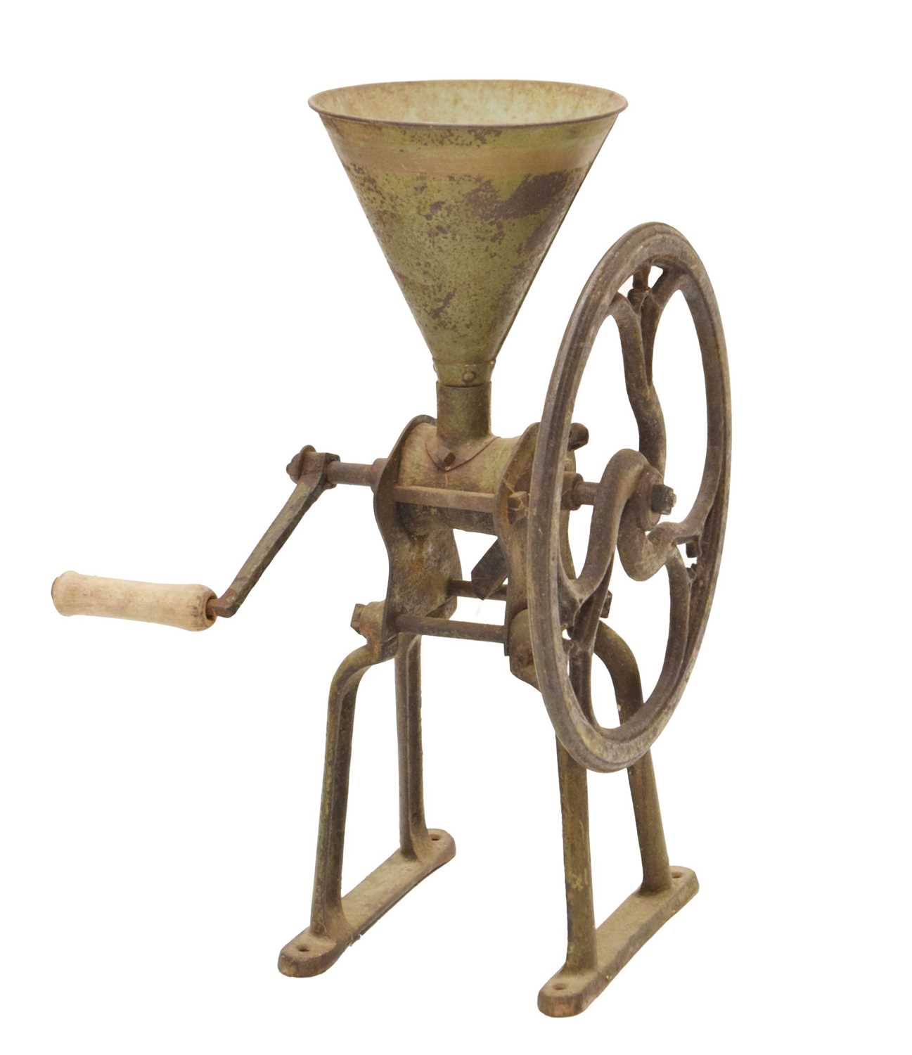 Late 19th century metal coffee grinder