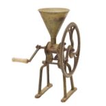 Late 19th century metal coffee grinder